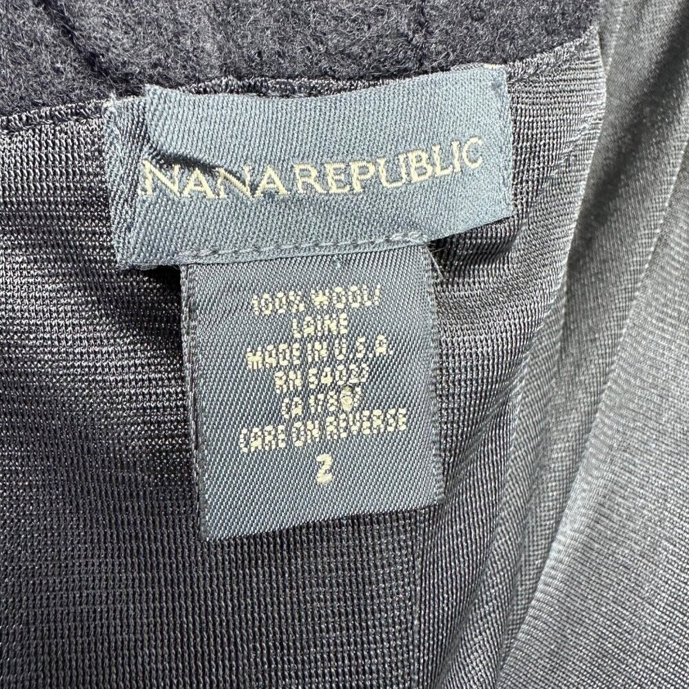 Banana Republic 100% Wool Sleeveless Maxi Dress Gown Vintage Size 2 Black Witchy - Picture 3 of 15